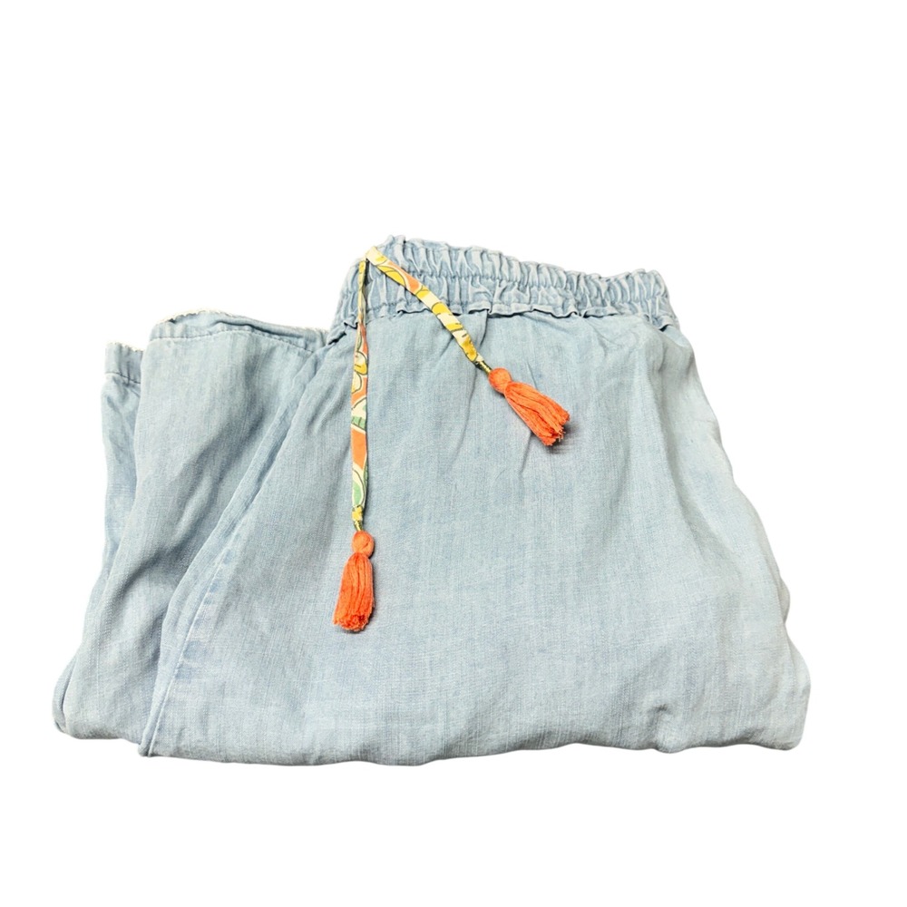 Matilda Jane Wide Leg Pants Womens L Dream Chasers On the Shore Light Blue Boho